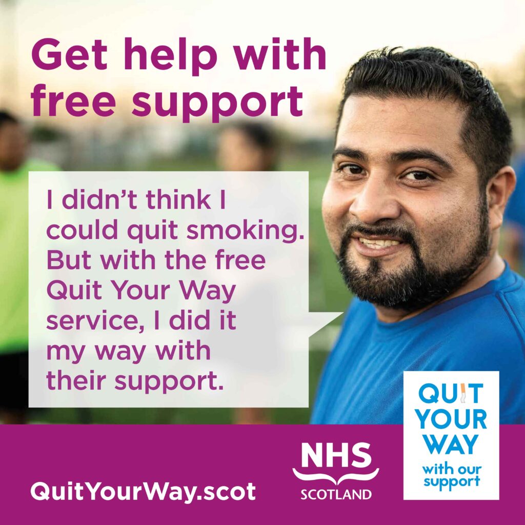Get help with free support. "I didn't think I could quit smoking. But with the free Quit Your Way service, I did it my way with their support.